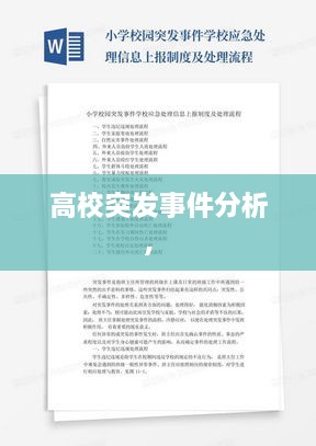 高校突发事件分析， 